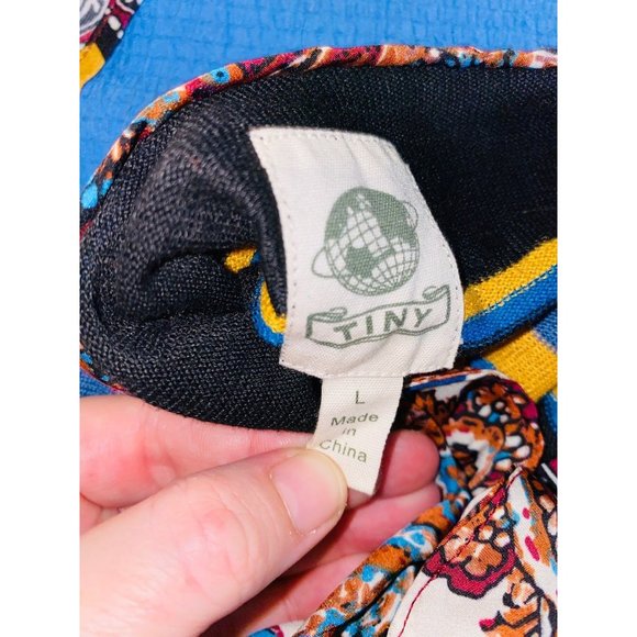 C1 Anthropologie Tiny maxi dress wrap print pattern paisley fall large - Picture 3 of 9